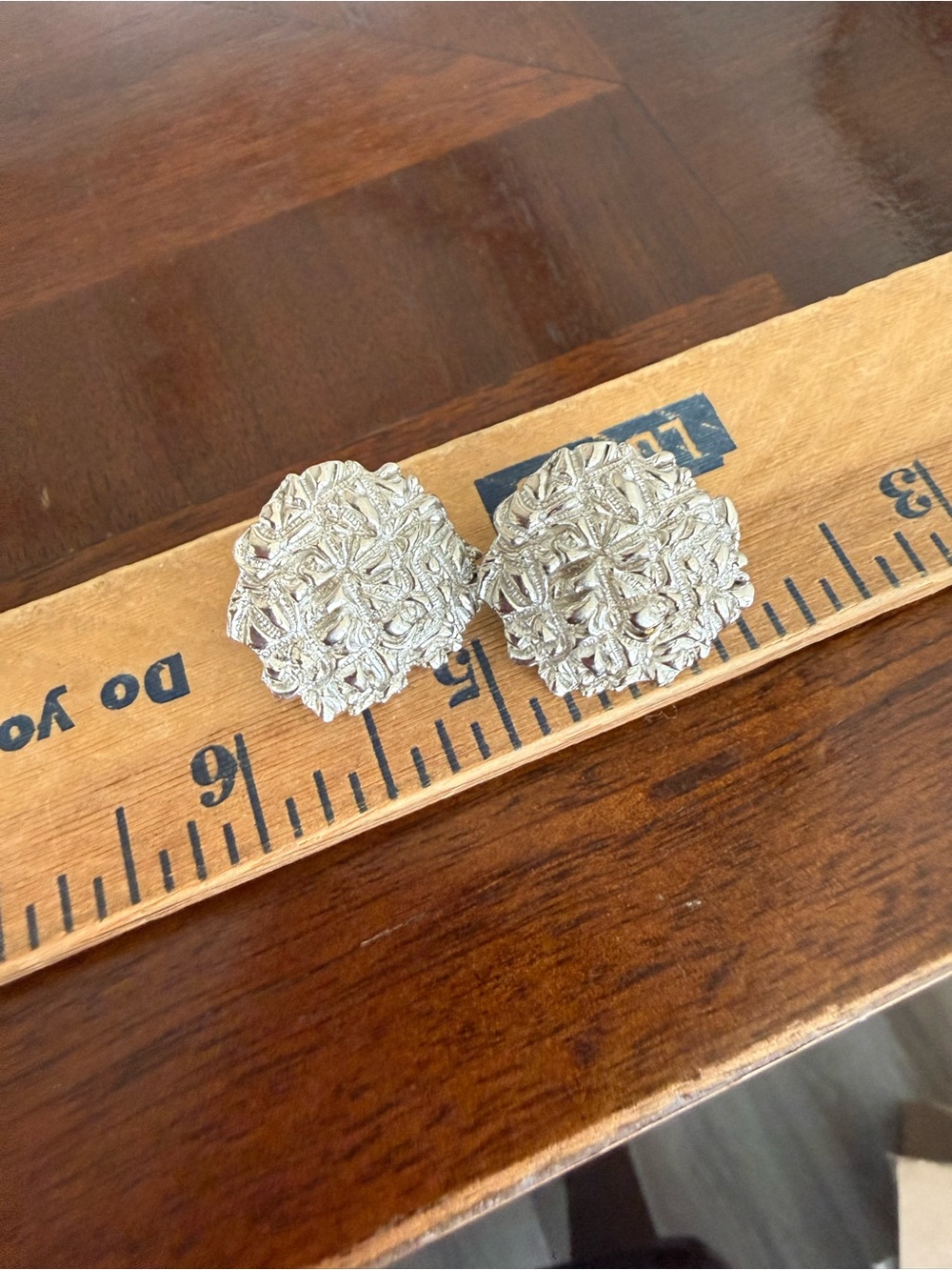 Vintage Silver Tone Pierced Earrings